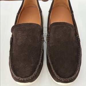 OluKai Brown Ka’s Nubuck leather loafer